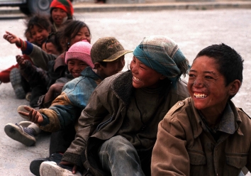 Kinder in Shigatse