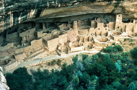 Mesa Verde, Cliff Palace, Felsbehausung der vorkolumbianischen Anasazi Indianer, Colorado